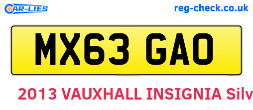 MX63GAO are the vehicle registration plates.