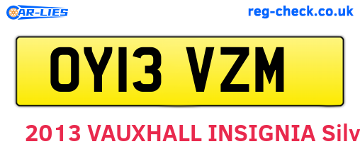 OY13VZM are the vehicle registration plates.
