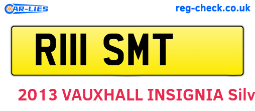 R111SMT are the vehicle registration plates.