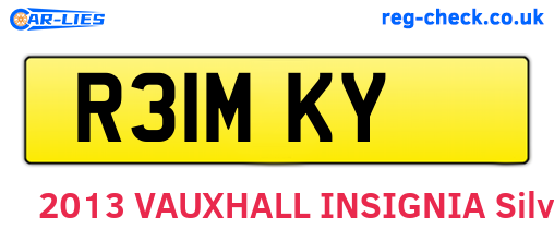 R31MKY are the vehicle registration plates.