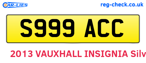S999ACC are the vehicle registration plates.