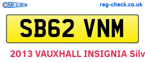 SB62VNM are the vehicle registration plates.