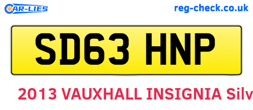 SD63HNP are the vehicle registration plates.