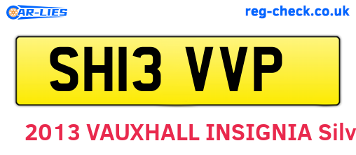SH13VVP are the vehicle registration plates.