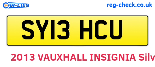 SY13HCU are the vehicle registration plates.