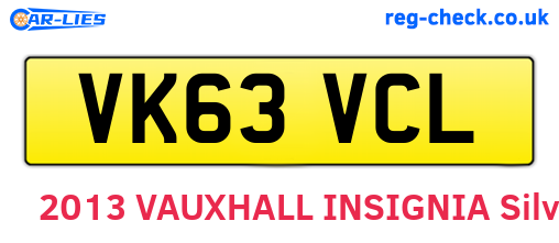 VK63VCL are the vehicle registration plates.