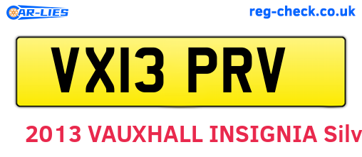 VX13PRV are the vehicle registration plates.
