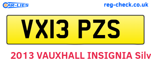 VX13PZS are the vehicle registration plates.