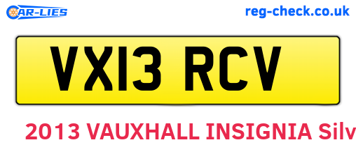 VX13RCV are the vehicle registration plates.