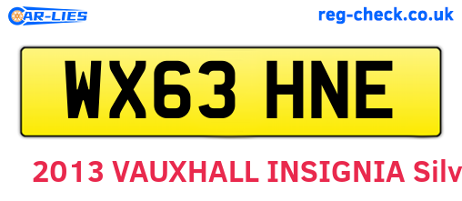 WX63HNE are the vehicle registration plates.