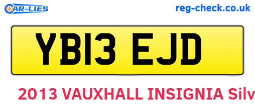YB13EJD are the vehicle registration plates.