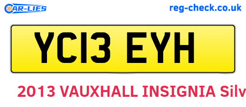 YC13EYH are the vehicle registration plates.