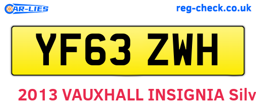 YF63ZWH are the vehicle registration plates.