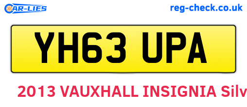 YH63UPA are the vehicle registration plates.