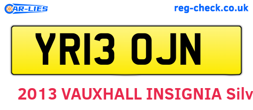 YR13OJN are the vehicle registration plates.