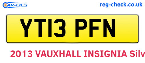 YT13PFN are the vehicle registration plates.