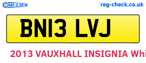 BN13LVJ are the vehicle registration plates.