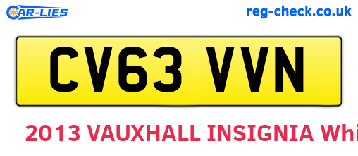 CV63VVN are the vehicle registration plates.
