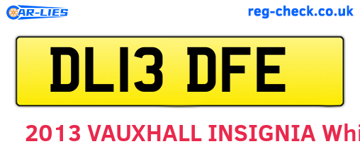 DL13DFE are the vehicle registration plates.