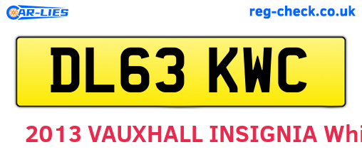 DL63KWC are the vehicle registration plates.