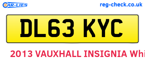 DL63KYC are the vehicle registration plates.