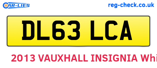 DL63LCA are the vehicle registration plates.