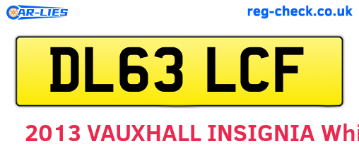 DL63LCF are the vehicle registration plates.