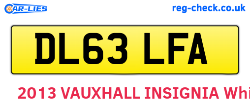 DL63LFA are the vehicle registration plates.