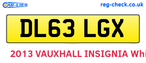 DL63LGX are the vehicle registration plates.