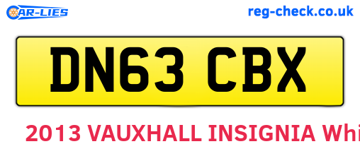 DN63CBX are the vehicle registration plates.
