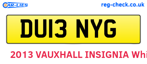 DU13NYG are the vehicle registration plates.
