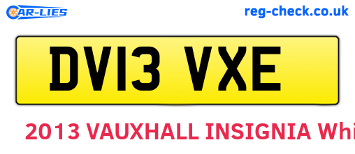 DV13VXE are the vehicle registration plates.
