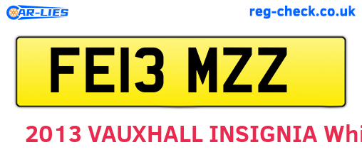 FE13MZZ are the vehicle registration plates.