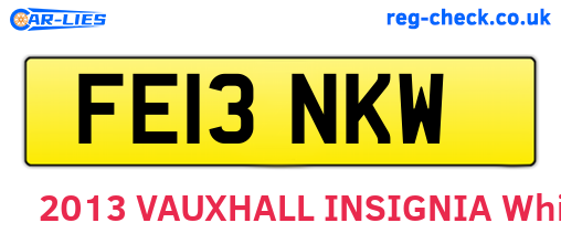 FE13NKW are the vehicle registration plates.