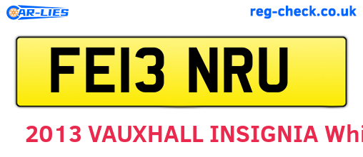 FE13NRU are the vehicle registration plates.