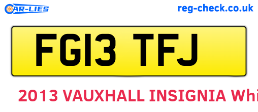 FG13TFJ are the vehicle registration plates.
