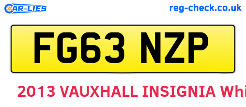 FG63NZP are the vehicle registration plates.