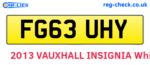 FG63UHY are the vehicle registration plates.