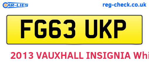 FG63UKP are the vehicle registration plates.