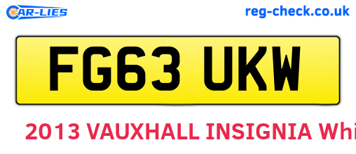 FG63UKW are the vehicle registration plates.