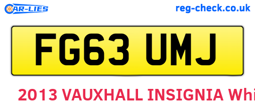 FG63UMJ are the vehicle registration plates.