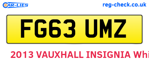 FG63UMZ are the vehicle registration plates.