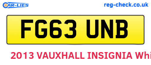 FG63UNB are the vehicle registration plates.