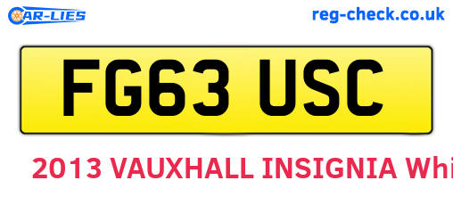 FG63USC are the vehicle registration plates.