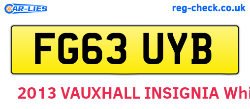 FG63UYB are the vehicle registration plates.