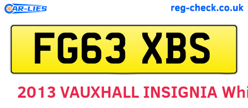 FG63XBS are the vehicle registration plates.