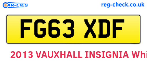 FG63XDF are the vehicle registration plates.