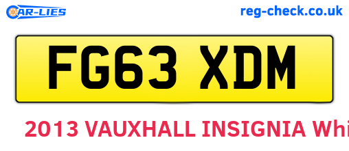 FG63XDM are the vehicle registration plates.