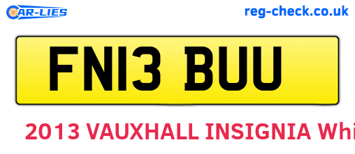 FN13BUU are the vehicle registration plates.