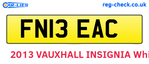 FN13EAC are the vehicle registration plates.